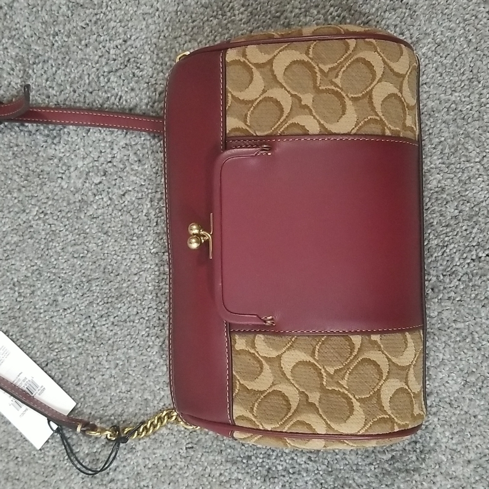 Coach 1941 Joni Crossbody In Scarlet Jacquard
